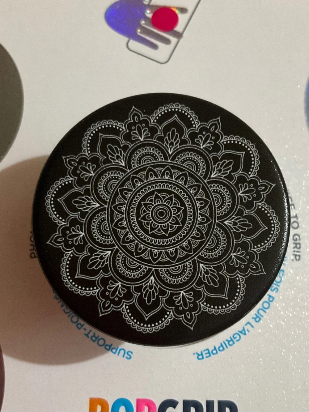PopSockets Black Mandala PopGrip Phone Grip